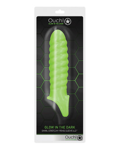 Shots Ouch Swirl Stretchy Penis Sleeve - Glow In The Dark Shots Ouch Swirl Stretchy Penis Sleeve - Glow In The Dark