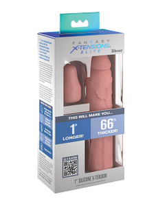 Pipedream Fantasy X-tensions Elite 7" Sleeve With 1" Plug - Light