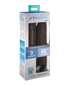Pipedream Fantasy X-tensions Elite 7" Extension With strap - Brown