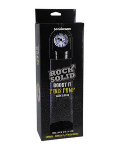Doc Johnson Rock Solid Boost It Penis Pump With Gauge