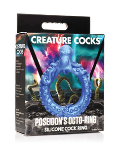 Creature Cocks Poseidon'S Octo Silicone Cock Ring - Blue
