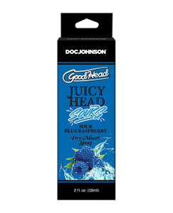 Doc Johnson Goodhead Juicy Head Dry Mouth Spray - 2 Oz Sour Blue Raspberry