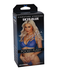 Doc Johnson Signature Strokers Ultraskyn Pocket Pussy - Skye Blue