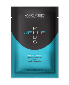 Wicked Sensual Care Jelle Plus Water Based Anal Lubricant With Relaxants - .1 oz