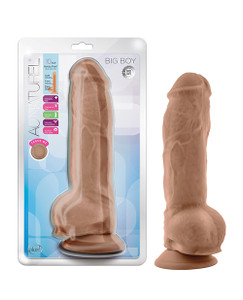 Blush Au Natural 10" Big Boy Realistic Dildo With Balls - Mocha