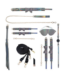 Shots Ouch! Paris Collection Bondage Kit With Bag - Gray