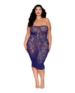 Floral Pattern Strapless Gown WithRemovable Shrug 2 pc Set - Eclipse QN