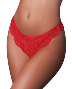 Sugar High Split Crotch Panty - Red L/XL Sugar High Split Crotch Panty - Red L/XL