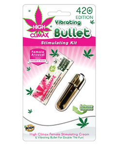 High Climax Vibrating Bullet Stimulating Kit With Hemp Seed Oil - Silver