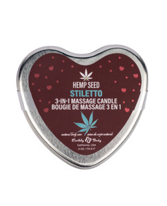 Earthly Body 2025 Valentines 3 in 1 Massage Heart Candle - 4.7 oz Stiletto