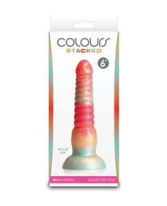 Colours Stacked 6" Dildo - Red/Gold
