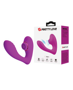 Pretty Love Nauty Thumping & Vibrating Insertable Vibrator - Fushsia