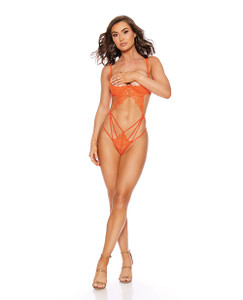 Strappy Teddy With Jewel Detail - Orange LG