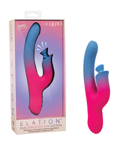 Elation Dual Stimulator With Suction - Blue/Pink