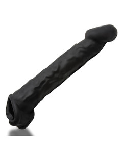 Oxballs Muscle Ripped Inner Ribbed Velvet-Smooth Cocksheath - Special Edition Black