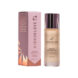 HighOnLove Mini Massage Oil Strawberries & Champagne 1 oz. HighOnLove Mini Massage Oil Strawberries & Champagne 1 oz.