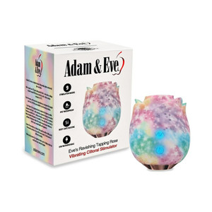 Adam & Eve Eve's Ravishing Rose Tapping Clitoral Stimulator Rainbow Adam & Eve Eve's Ravishing Rose Tapping Clitoral Stimulator Rainbow