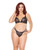 Pleasure Collection Feline Fatale Bra & G-String 2 pc Set - Black QN
