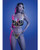 Solar Flare Flash Reflective Binding Underwire Bra & Thong - Black M/L
