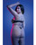Solar Flare Flash Reflective Binding Underwire Bra & Thong - Black QN