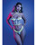 Supernatural Glow-in-the-Dark Zipper Bralette & Thong - White S/M