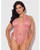 Kiki Lace & Satin Drop Off Teddy - Rose 1X/2X
