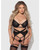 Snake Velvet-Burnout Mesh Bra