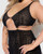 Snake Velvet-Burnout Mesh Chemise & G-String Set - Black 3X/4X