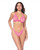 Lacy Halter Top w/Panty 2 pc Set - Pink L/XL