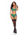 Sultry Emerald Floral Lace Underwire Bra w/Garterbelt & G-String 3 pc Set - Green LG