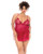Luxe Babydoll w/Adjustable Straps & G-String - Red 1X/2X
