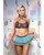 Ready Let's Glow Flash Reflective Mesh Top w/Skirt