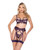 Sugar Plum Scalloped Eyelash Lace & Faux Leather Trim Bra