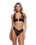 Fever Dream Chantilly Eyelash Lace and Stretch Satin Bralette w/Thong - Black LG