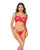 Laced in Confidence Bralette & G-String w/Tie Straps - Red S/M