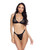 Wild Thing Bralette w/Thong - Black Leopard S/M