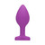 Ouch! Flexible Silicone Diamond Heart Butt Plug Purple Regular