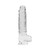 RealRock Crystal Clear Realistic 9 in. Dildo With Balls and Suction Cup Clear