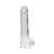 RealRock Crystal Clear Realistic 9 in. Dildo With Balls and Suction Cup Clear