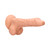 RealRock Realistic 8 in. Dildo With Balls and Suction Cup Beige