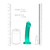 RealRock Crystal Clear Non-Realistic 7 in. Dildo With Suction Cup Turquoise