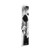 Ouch! Black & White Dual-Ended Crop With Feather Tickler Black