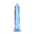 RealRock Crystal Clear Straight 7 in. Dildo Without Balls Blue