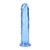 RealRock Crystal Clear Straight 8 in. Dildo Without Balls Blue