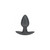 Ouch! Smooth Silicone Anal Plug Small 2.6 in. Gun Metal
