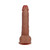 RealRock 9 in. Vibrating Cock with Balls Regular Straight Tan
