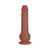 RealRock 9 in. Vibrating Cock with Balls Regular Straight Tan