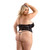 Fantasy Lingerie Leather Look and Lace Underwire Corset with Matching G-String Panty 2XL