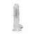 RealRock Wireless Rechargeable Remote Control LED Vibrating 6 in. Dildo with Balls Clear