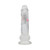 RealRock Wireless Rechargeable Remote Control LED Vibrating 8 in. Dildo with Balls Clear